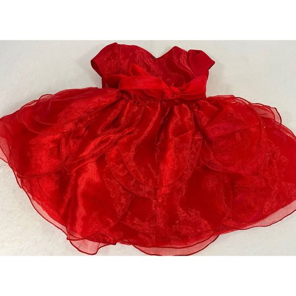 Nannette Baby Red Tulle Sheer Dress 18 months Circle Party - Picture 1 of 14